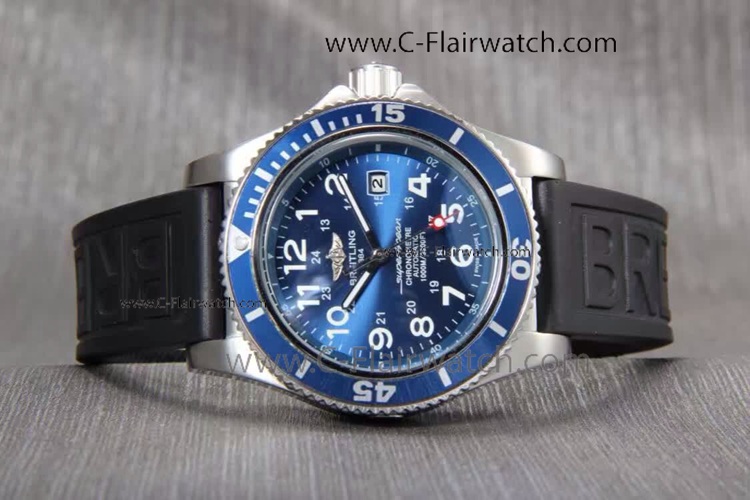 Fake Blue Dial Black Rubber Strap Breitling Superocean Watch Fake Blue Dial Black Rubber Strap Breitling Superocean Watch